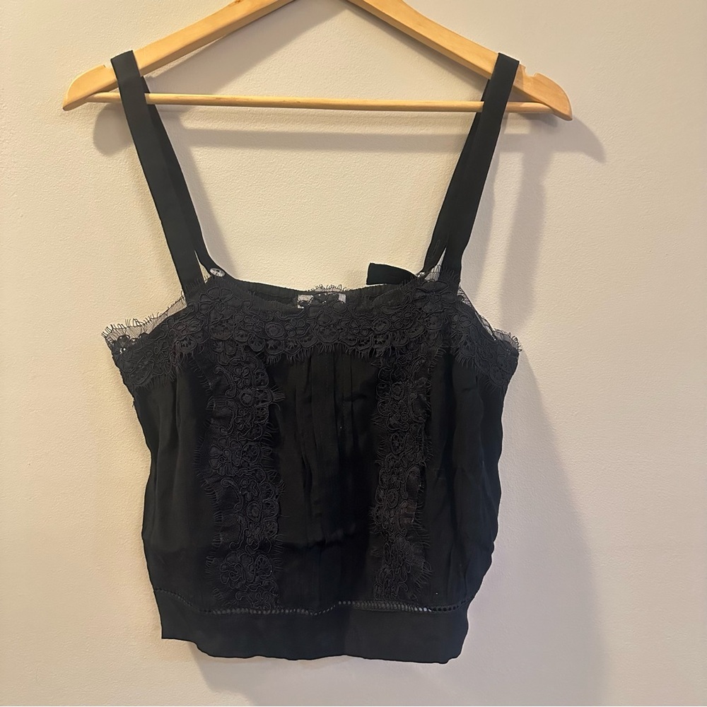 The Drop Womens Joylin Lace Inset Feminine Top Size Medium NWT - Picture 5 of 16